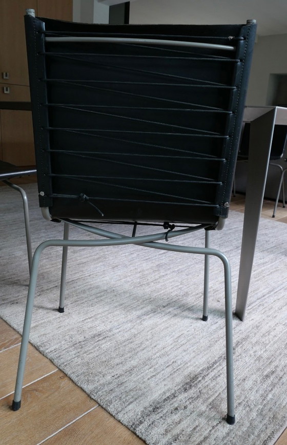 Crossed Legs Stoelen Fabiaan Van Severen – Eetkamerstoelen, Leather, Metal (photo 2 of 6)