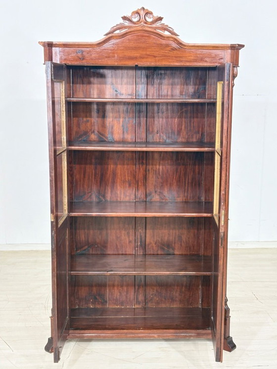 Image 1 of Antique Louis Philippe display cabinet, wardrobe, living room cabinet, circa 1880