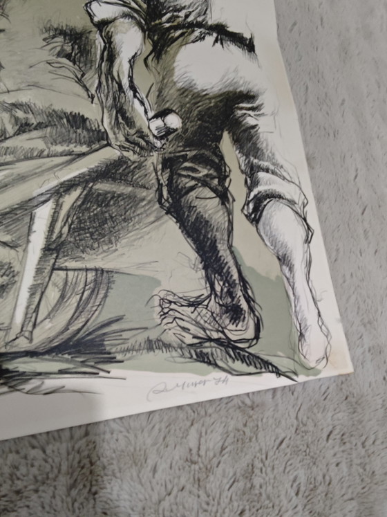 Image 1 of Lithografie von A. Murer, 57/150, handsigniert