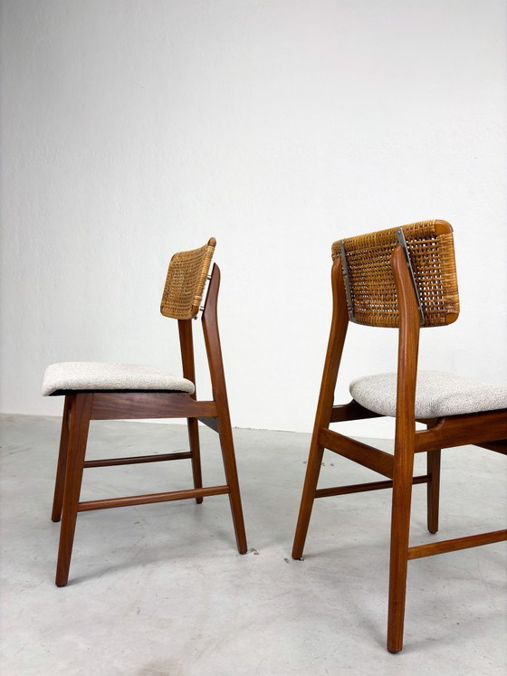 Set of Vintage Dining Chairs with Woven Cane Backrest – Wood (photo 11 of 19)