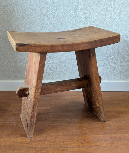 Suar Stool. Teak wood stool Japan