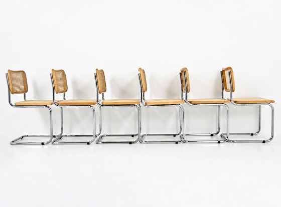 Image 1 of Dining Chairs Style B32 by Marcel Breuer, Set of 6