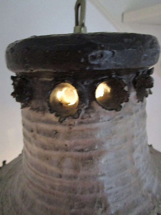 Vintage Danish ceramic pendant lamp from the 1970s (photo 11 of 17)