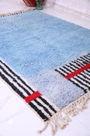 Tappeto Beni Ourain in lana, realizzato a mano: arredamento boho minimalista 3x2 m