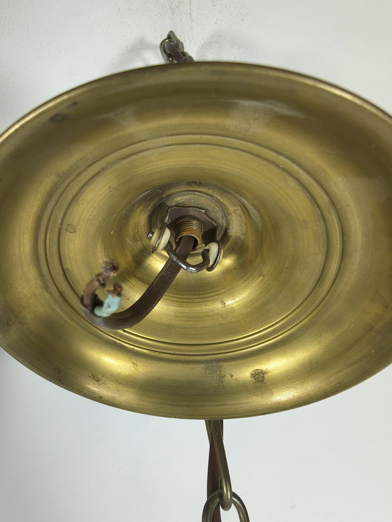 Image 1 of Lampada a sospensione vintage con vetro opalino, anni '60-'70