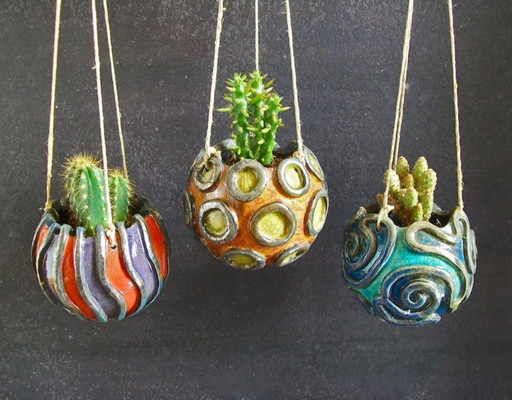 3 magnifiques pots en céramique (Federico Becchetti). 🪴🪴🪴