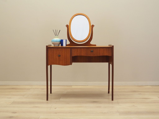 Teak Dressing Table, Danish Design, 1970s, Production: Denmark