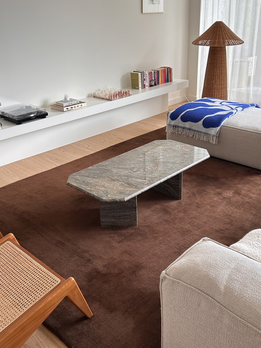 Vintage granite coffee table, Italy 1980s