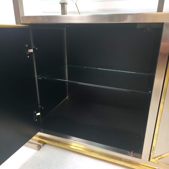 Image 1 of Dressoir Belgo chrom Bélgica años 70 cromado con latón