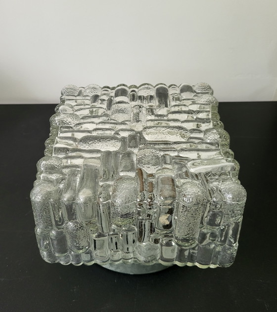 Image 1 of Mid-Century glass ceiling light from the 1950s.