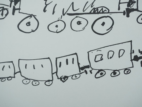 Pablo PICASSO: Il viaggio in treno, Quadricromia firmata – Stampe artistiche, Carta (photo 8 of 8)