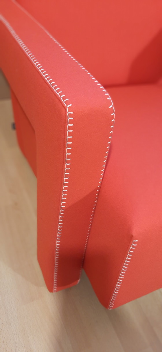 Image 1 of Cassina 2 Poltrona 637 Utrecht Nuova Mai Usata Lampo Rosso Lana 13L