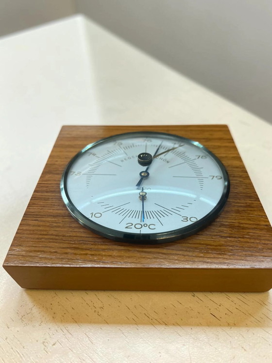Vintage SUNDO Barometer Thermometer Houten Weerstation Jaren 60 | Mid Century Wanddecoratie | Duits Design (photo 6 of 7)