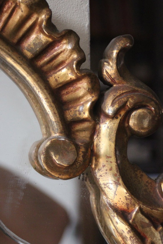 Image 1 of Vergoldeter Holzspiegel im Neo-Rokoko-Stil, Ende 19.