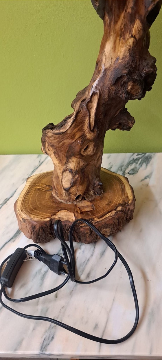 Lampe artisanale, Métal, Textile, Marron (photo 7 sur 12)