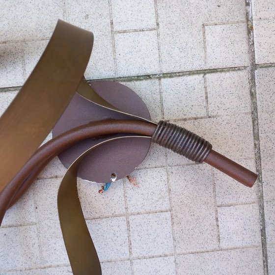 Image 1 of Lámpara de techo grande y 2 apliques de pared 'Folded Ribbon' de Jacco Maris.