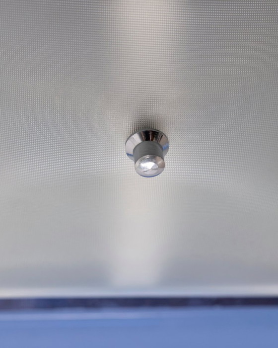 Image 1 of Vintage plafondlamp van blauw glas uit de jaren 70, Italiaans design.