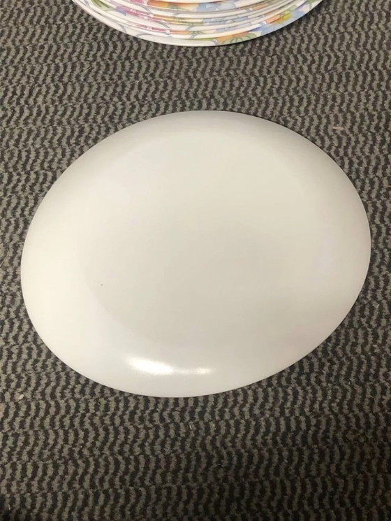 Image 1 of 15 plates with multicolored floral designs