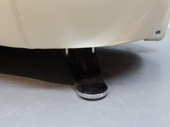 Image 1 of Sofá De Sede DS164 de piel color blanco roto