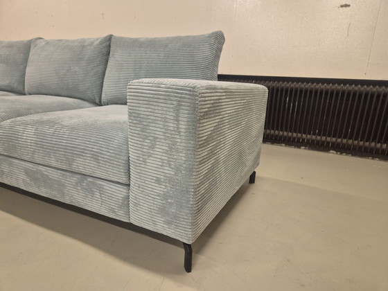 Image 1 of 30% SHOWROOM OUTLET - Corner Sofa Shadow - Aqua - Ribcord - Design