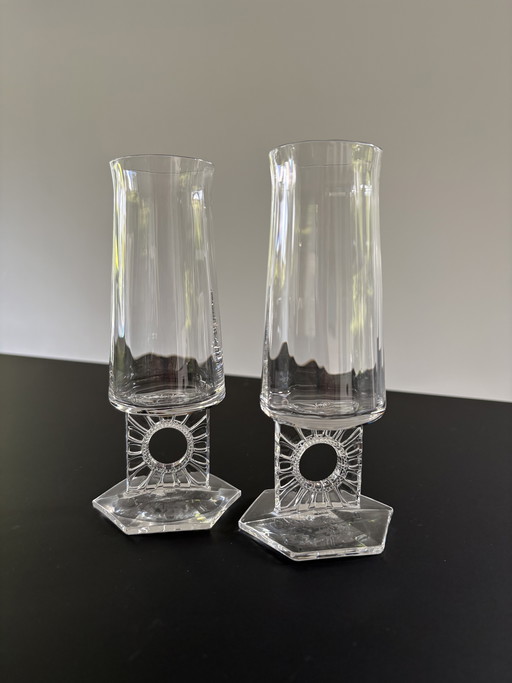 Vintage 1960’s Riedel champagneglazen, model Kreta
