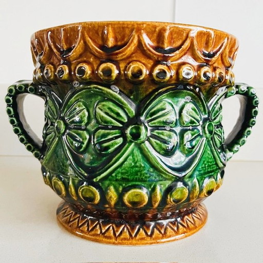 Vaso Bay vintage di metà secolo, modello XL, Bodo Mans, Germania Ovest, anni '60