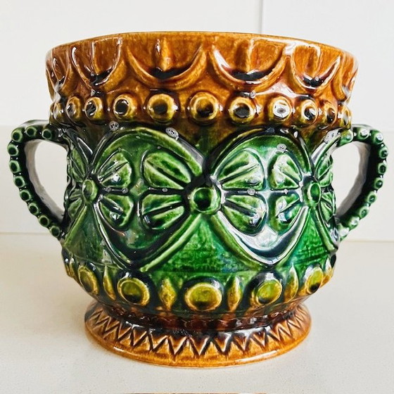 Image 1 of Pot de fleurs vintage Bay bloempot XL Bodo Mans, Allemagne de l'Ouest, années 1960
