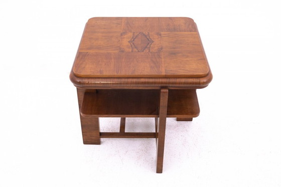 Image 1 of Quadratischer Art-Déco-Tisch aus den 1950er Jahren, Polen.