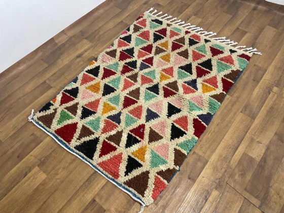 Image 1 of Tapis berbères multicolores en laine 200cmx150cm