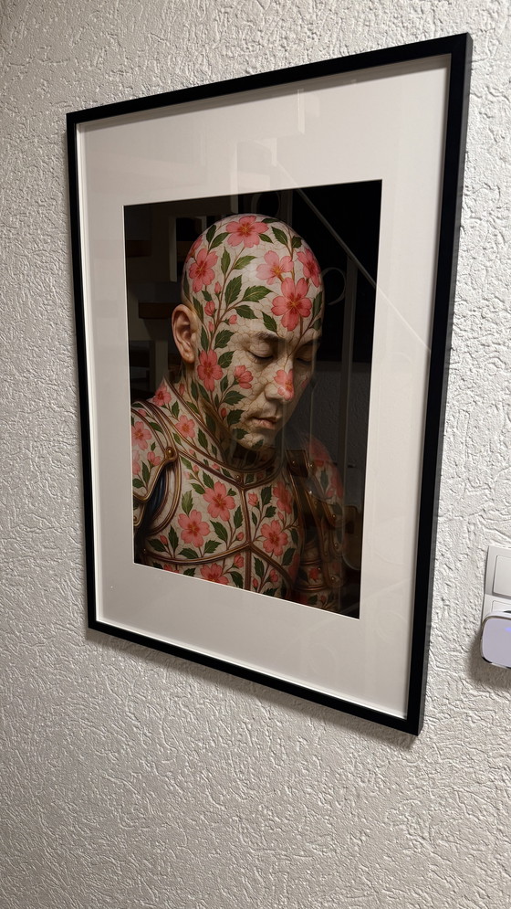 Image 1 of Kintsugi Samurai Sakura Warrior di Rotan Hunt Murale