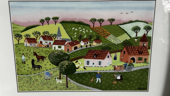 Image 1 of Boch & Villeroy di Laplau, dipinto naif su porcellana.