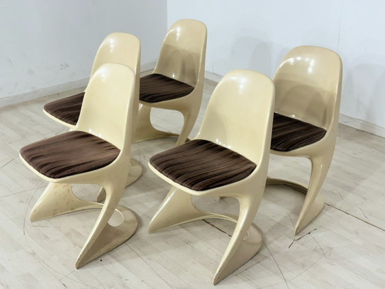 Image 1 of Set van 5 Casalino Casala stoelen / Vintage Space Age eetkamerstoelen – jaren 70
