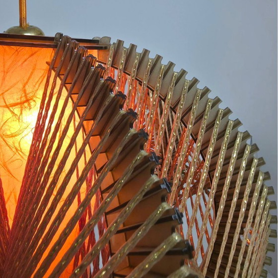 Image 1 of Lichterkette aus den 1960er Jahren. Golddraht mit Kunststoffrahmen. Mitte des Jahrhunderts