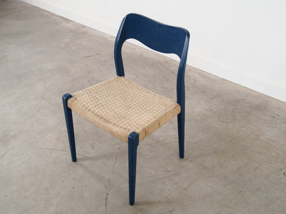 Image 1 of Sedia in teak blu, design danese, anni '60, designer: Niels Otto Møller