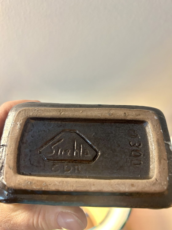 Image 1 of Oost-Duitse designlamp uit het midden van de 20e eeuw, gemaakt van een vaas door VEB Strehla.
