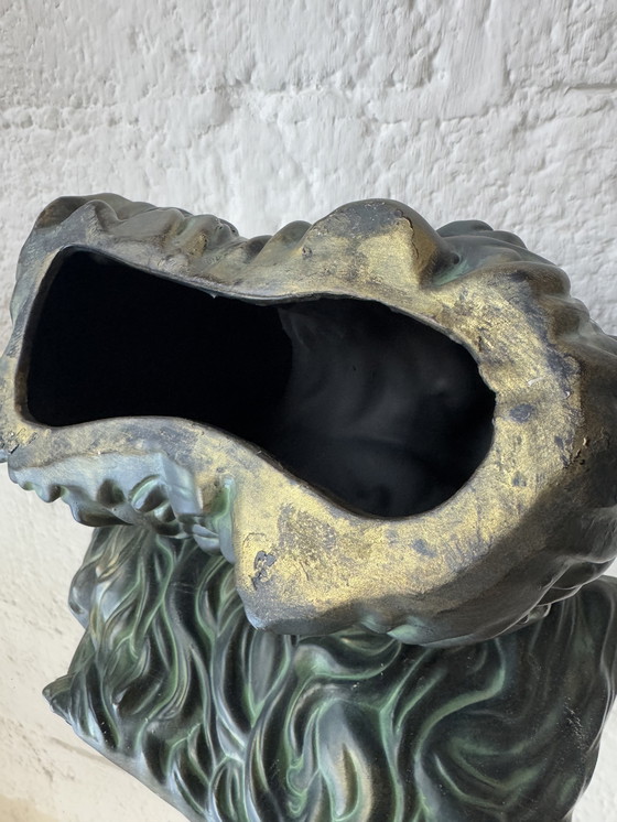 Image 1 of Cane pechinese, ceramica con patina bronzo, anni '60