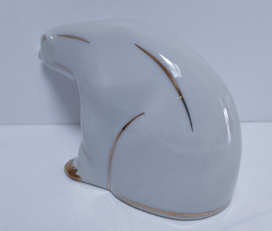 Image 1 of Art Deco polar bear Limoges porcelain