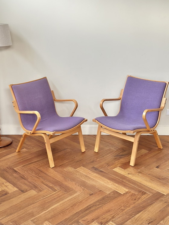 Image 1 of Set 2 fauteuils Finn Østergaard model Albert jaren 50/60/70