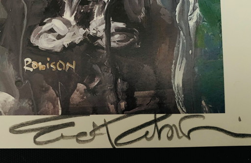 Handgesigneerd en genummerd door Eric Robison: “Ecstatic”. Lithograph uit 2002 met COA.   Exclusieve fotomechanische litho met e