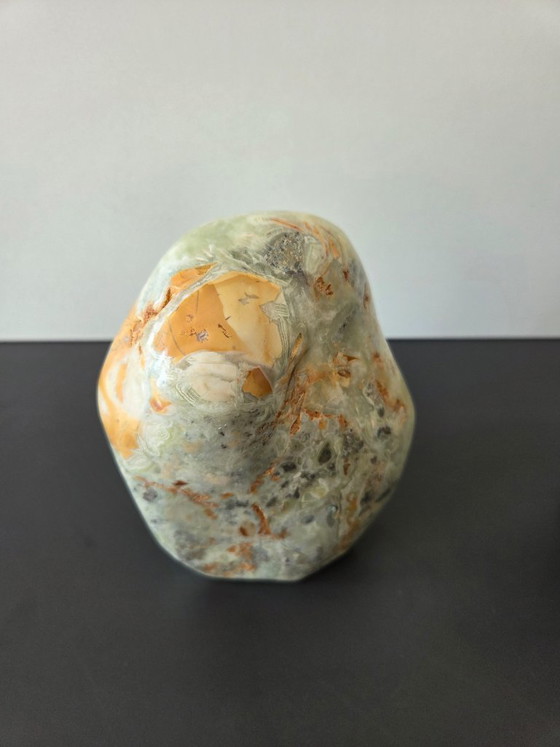 Image 1 of Natural stone ornament on base & Natural stone unique shape (Duo)