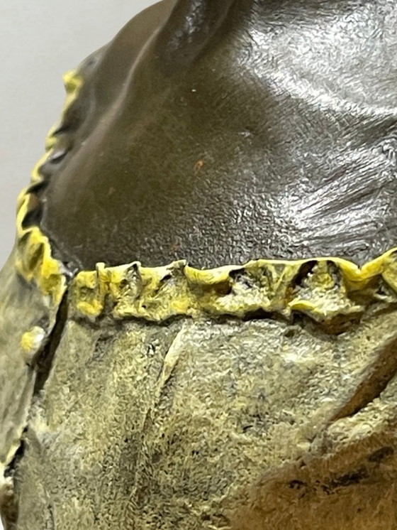 Image 1 of After Edgar Degas – Grande sculpture en bronze polychrome – Danseuse – Socle marbre – 38 cm - 5,4kg