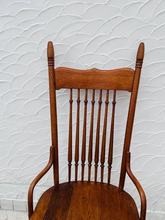 Image 1 of Vintage 1960s high chair in solid wood, country chic style