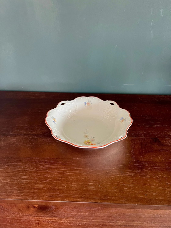 Vintage Hand-Painted Winterling Ivory Porcelain Serving Bowl, 1940s, Excellent Condition (photo 4 of 5)