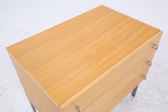 Image 1 of Mini cassettiera vintage degli anni '60 | Cassettiera del Medio Secolo | Contenitore retrò in legno #06-61