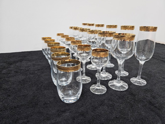 Bicchieri in cristallo dorato vintage, set da 24 – Bicchieri e caraffe, Crystal (photo 11 of 13)