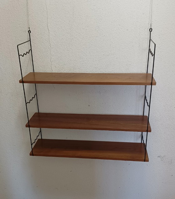 Scaffali a muro anni Cinquanta con tre ripiani – Metal, Wood (photo 6 of 9)