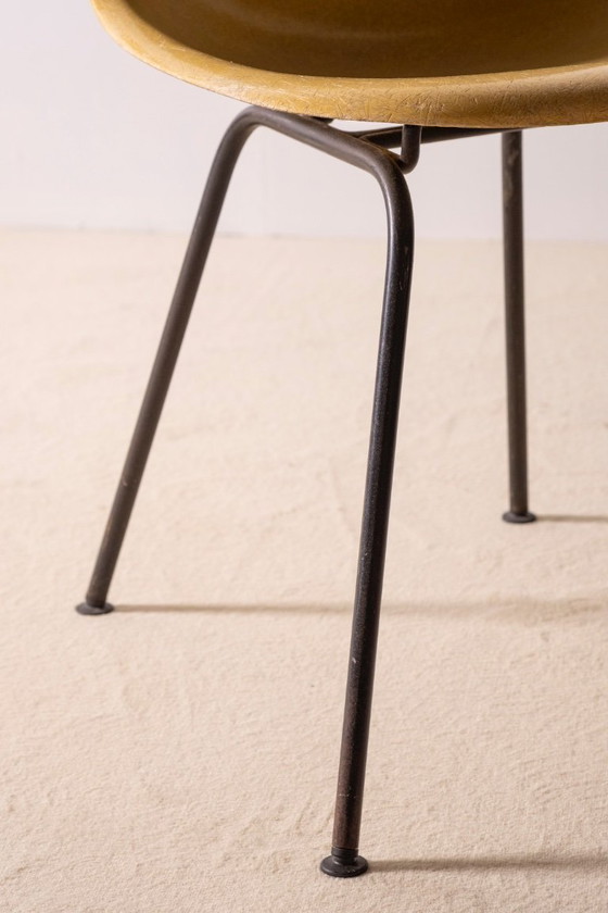 Image 1 of Eames Ochre Side Chair on H Base, Herman Miller 1960s