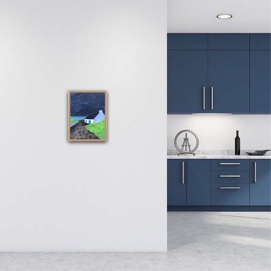 Image 1 of Gouache op natuurlijk papier.  Formaat 40x30cm