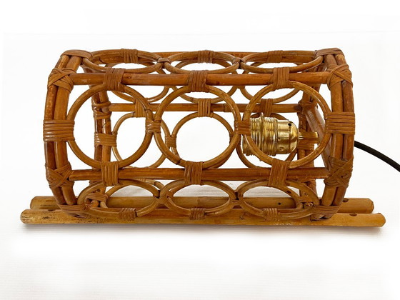 Mid-Century Rotan Wandlampen — Louis Sognot Stijl – Rattan (photo 18 of 22)