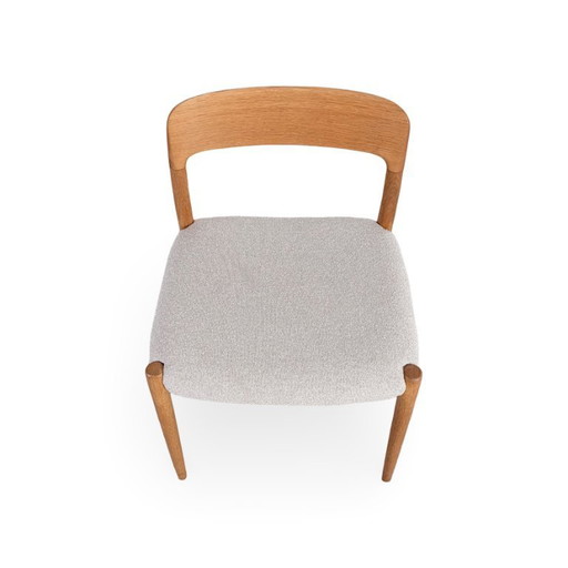 JL Moller's Model 75 chair, Niels Otto Møller, teak Danish upholstery